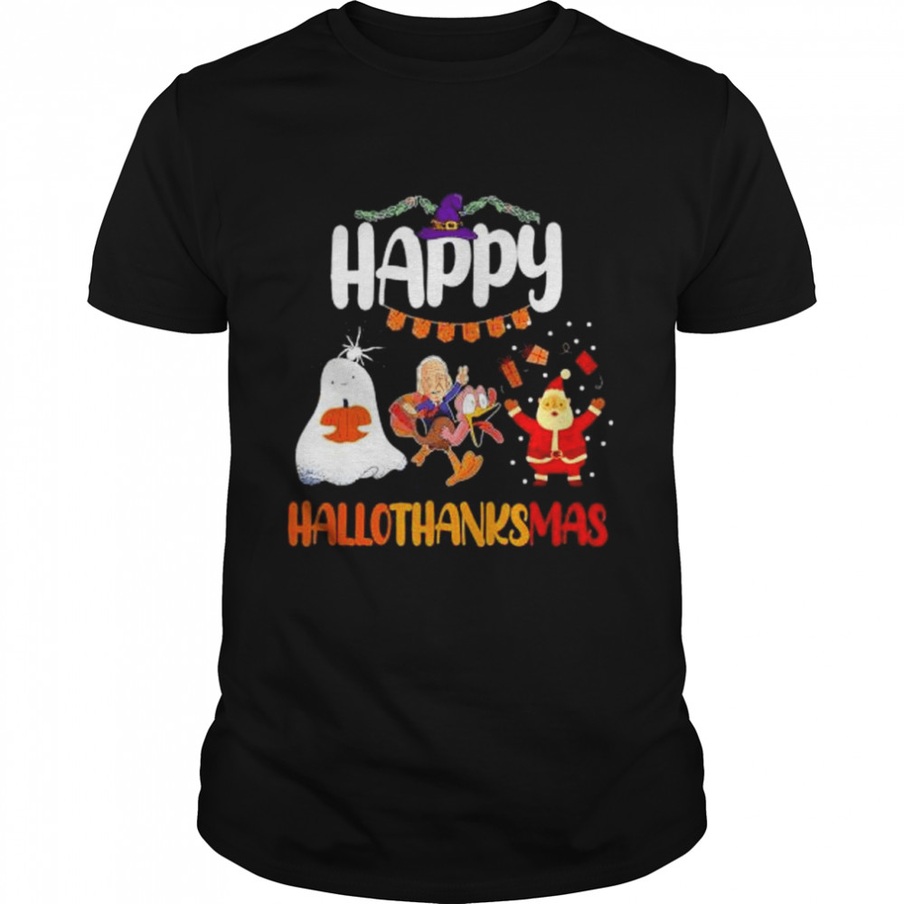 Happy Hallothanksmass Thanksgiving Christmas Shirt