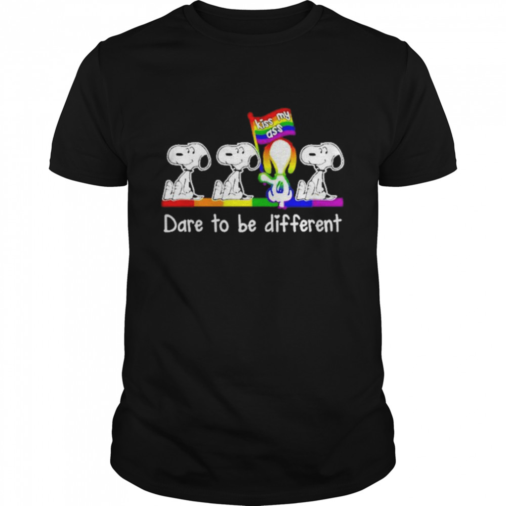 LGBT Snoopy And Charlie brown kiss my ass dare to be different shirt