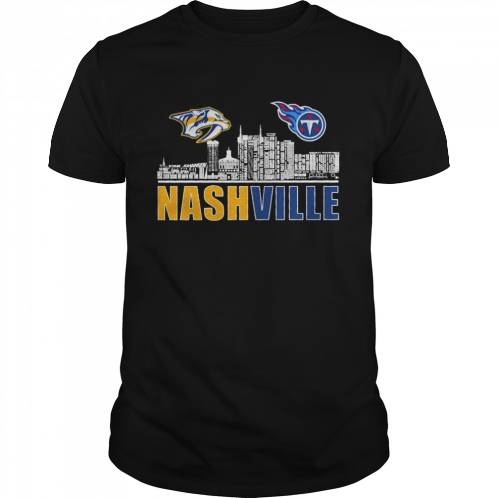 Nashville Predators And Tennessee Titans Football Nashville City Shirt