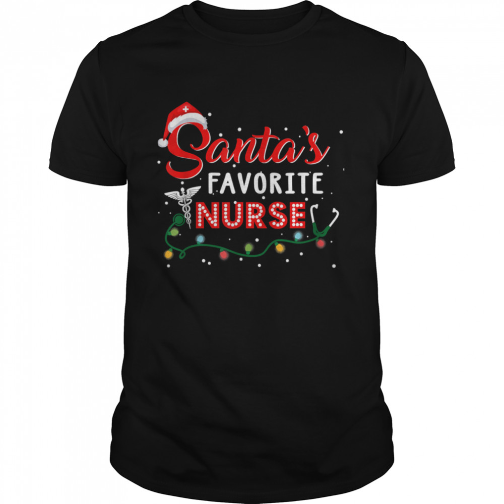 Santa’s Favorite Nurse Shirt Nurse Christmas Shirt