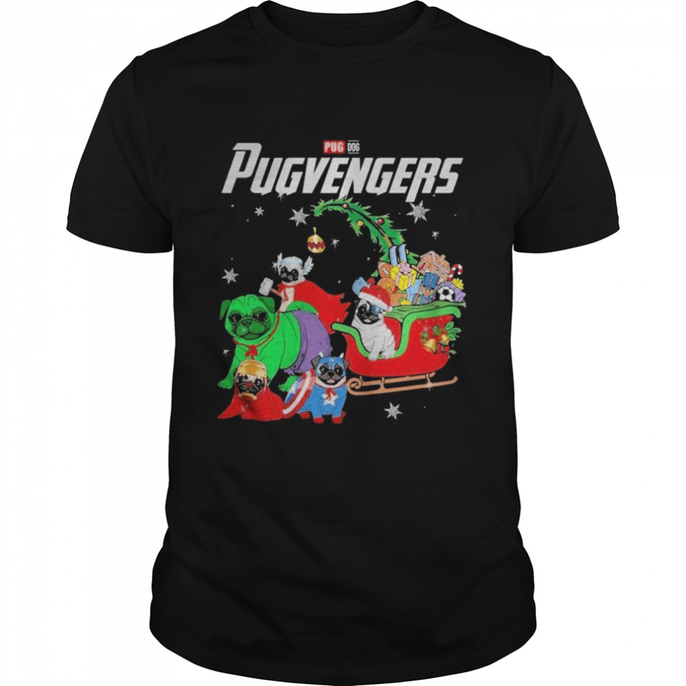 Pug Dog Pugvengers Marvel Avengers Merry Christmas  Classic Men's T-shirt