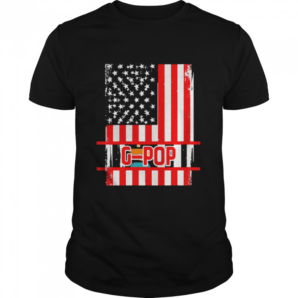 American Flag GPop Grandpa Grandfather Fathers Day T-shirt