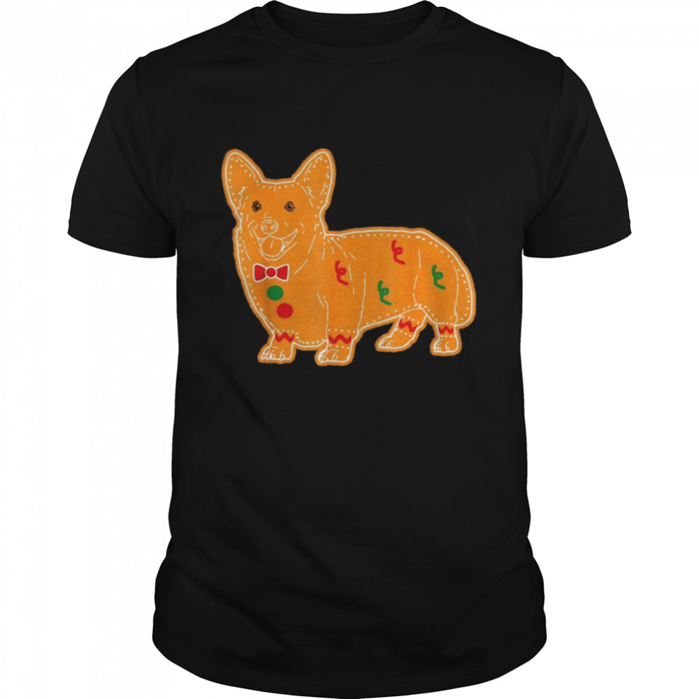 Corgi Gingerbread Dog Pet Lovers Fun Christmas Holiday Food T Shirt