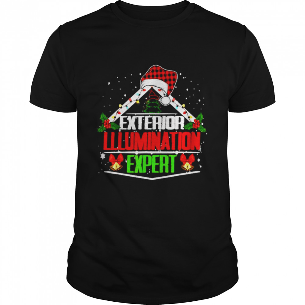 Exterior Illumination Expert Christmas Santa Red Plaid Light T Shirt