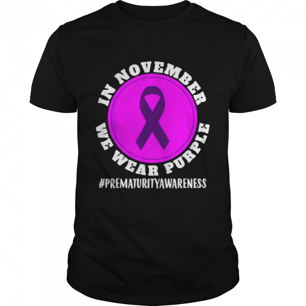 In november we wear purple Pancreatic Cancer Awareness Shirt