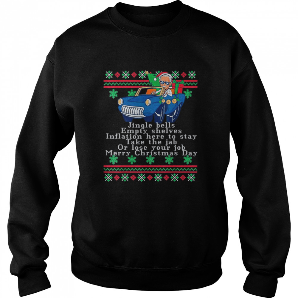Jingle Joe Biden Funny Santa Trump Ugly Christmas shirt Unisex Sweatshirt