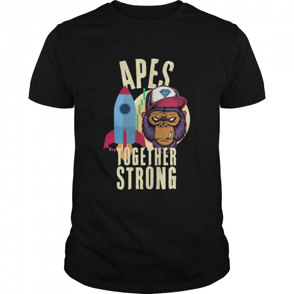 Apes Together Strong Stock Market To The Moon Stonks Options T-shirt