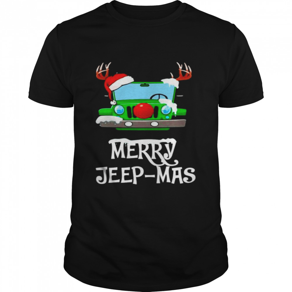 Awesome merry jeep-mas jeep reindeer Christmas shirt