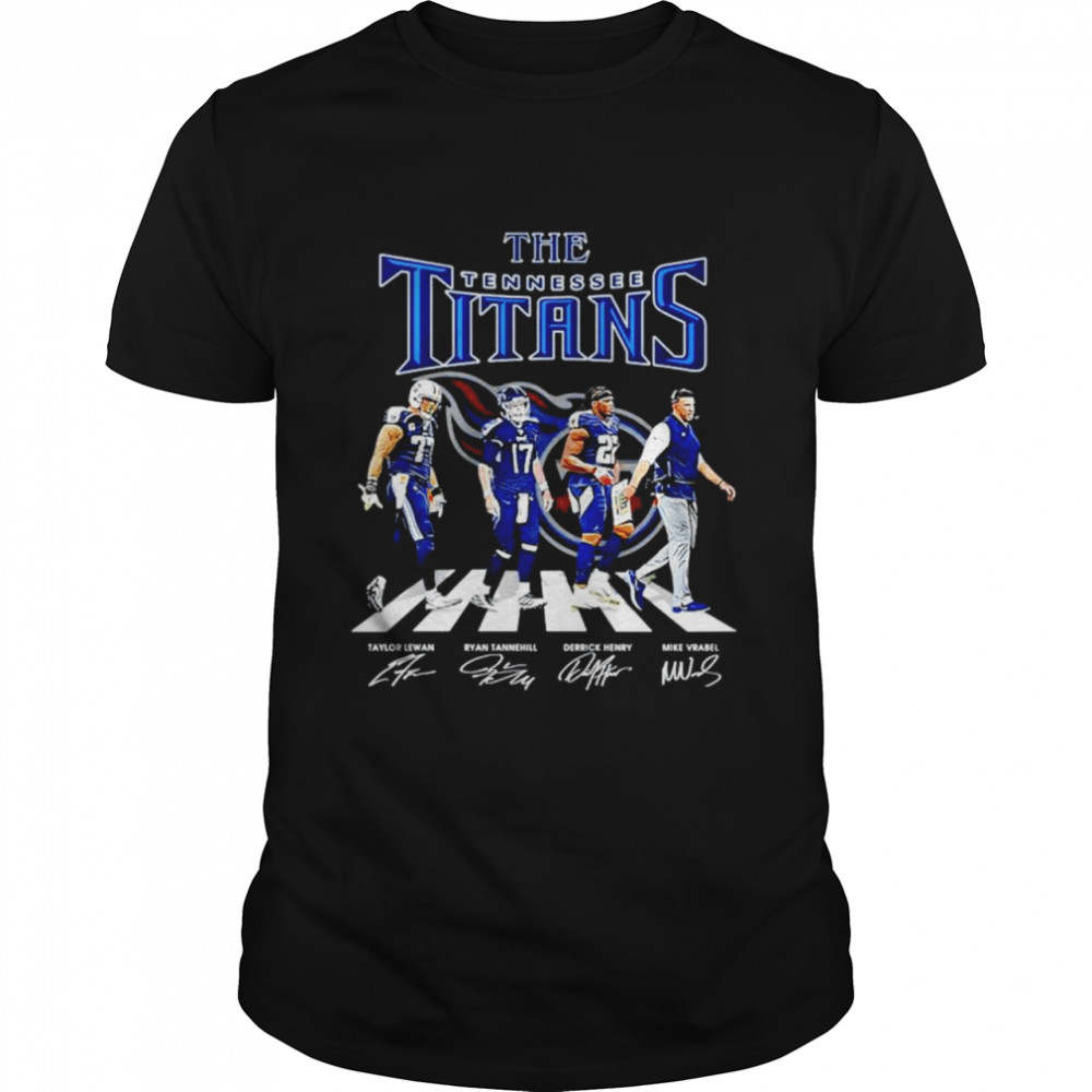 Awesome the Tennessee Titans abbey road signatures shirt