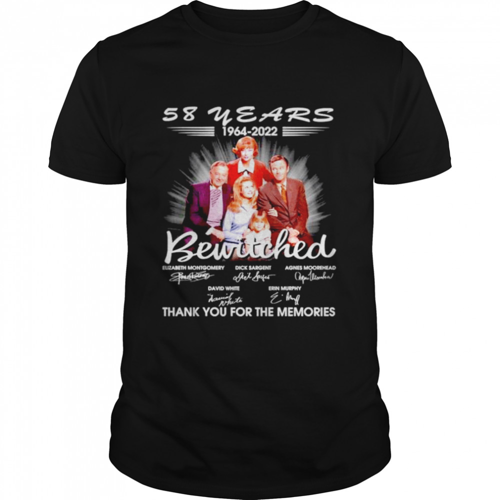 Bewitched 58 years thank you for the memories signatures shirt