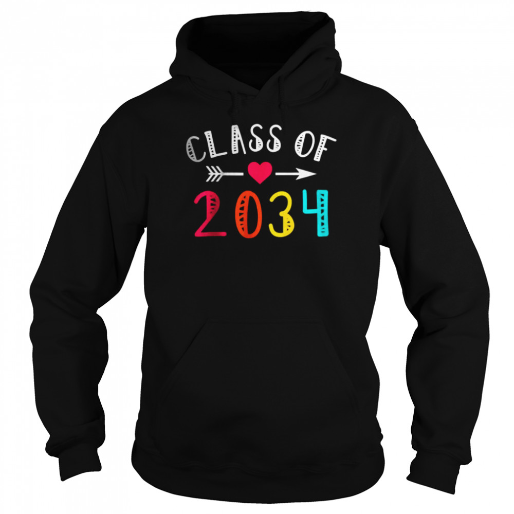 Class Of 2034  Pre-K Graduate Preschool Graduation T- Unisex Hoodie