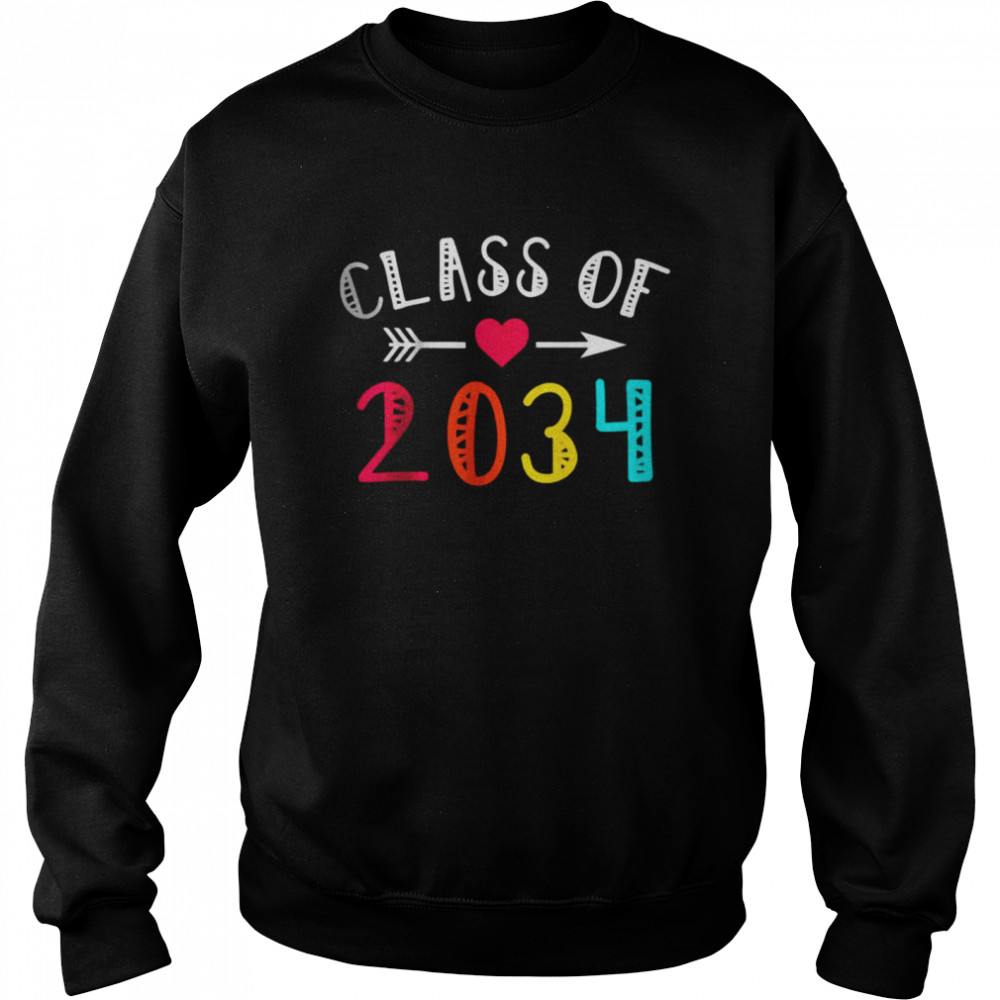 Class Of 2034  Pre-K Graduate Preschool Graduation T- Unisex Sweatshirt