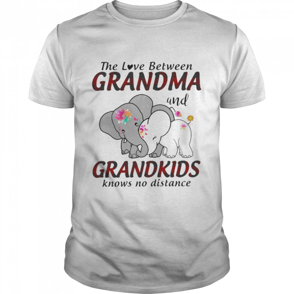 Elephant The Love Between Grandma And Grandkids Knows No Distance T-shirt