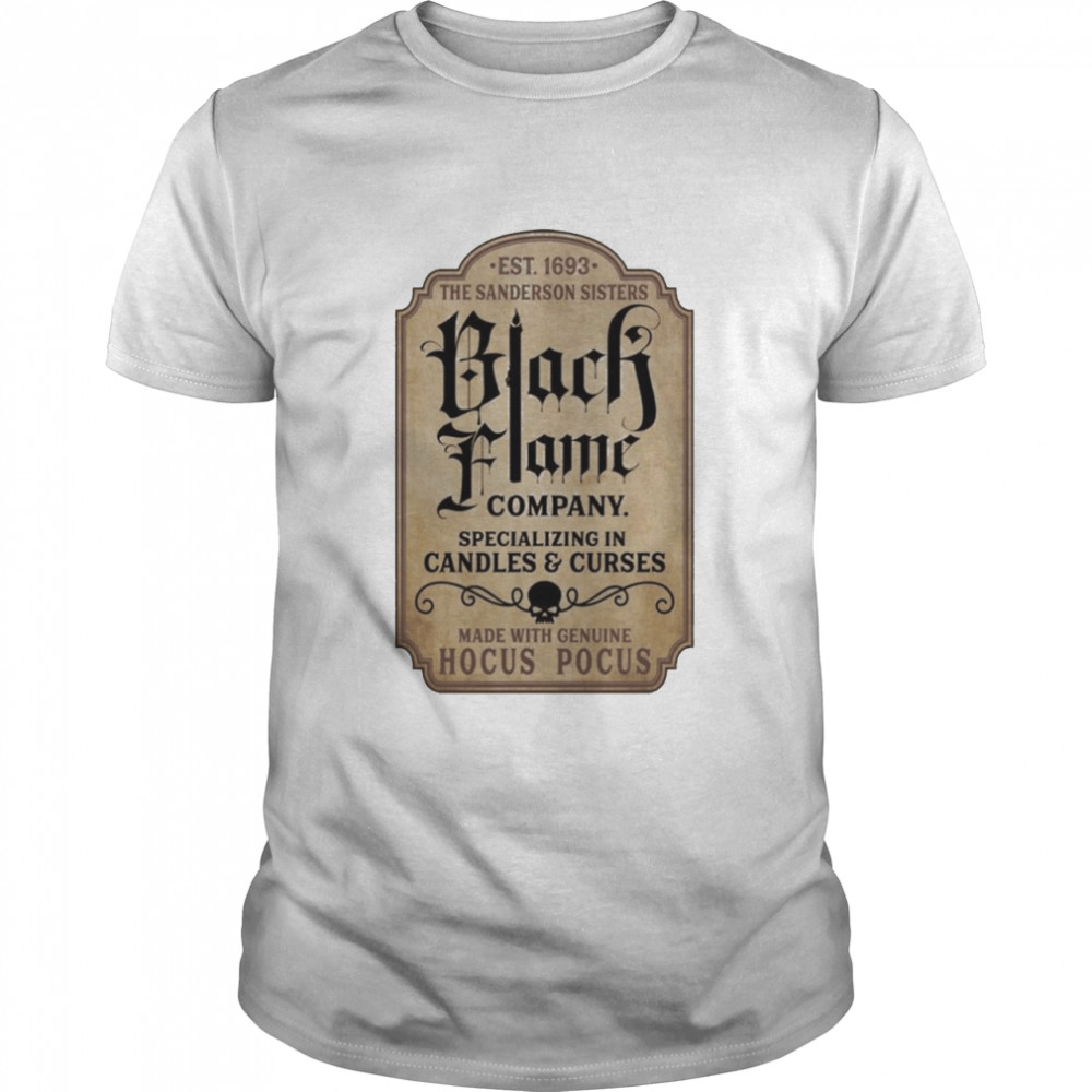 Est 1693 The Sanderson Sisters Black Flame Company Shirt