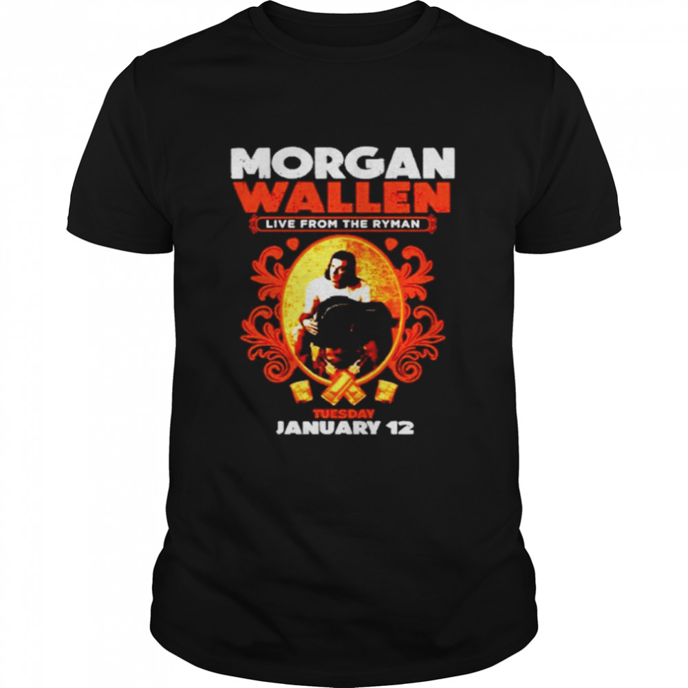 Funny morgan Wallen live from the ryman dark grey ryman event shirt