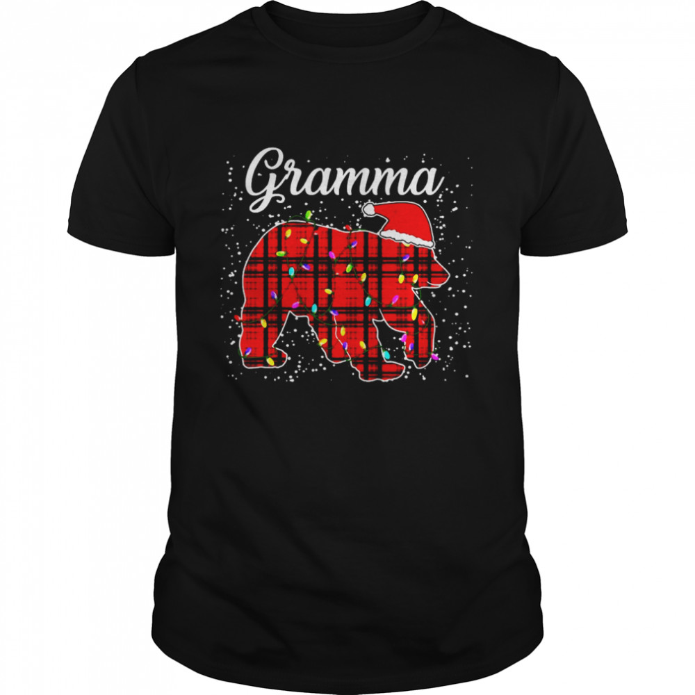 Grandma Bear Red Buffalo Plaid Grandma Bear Pajama T-shirt