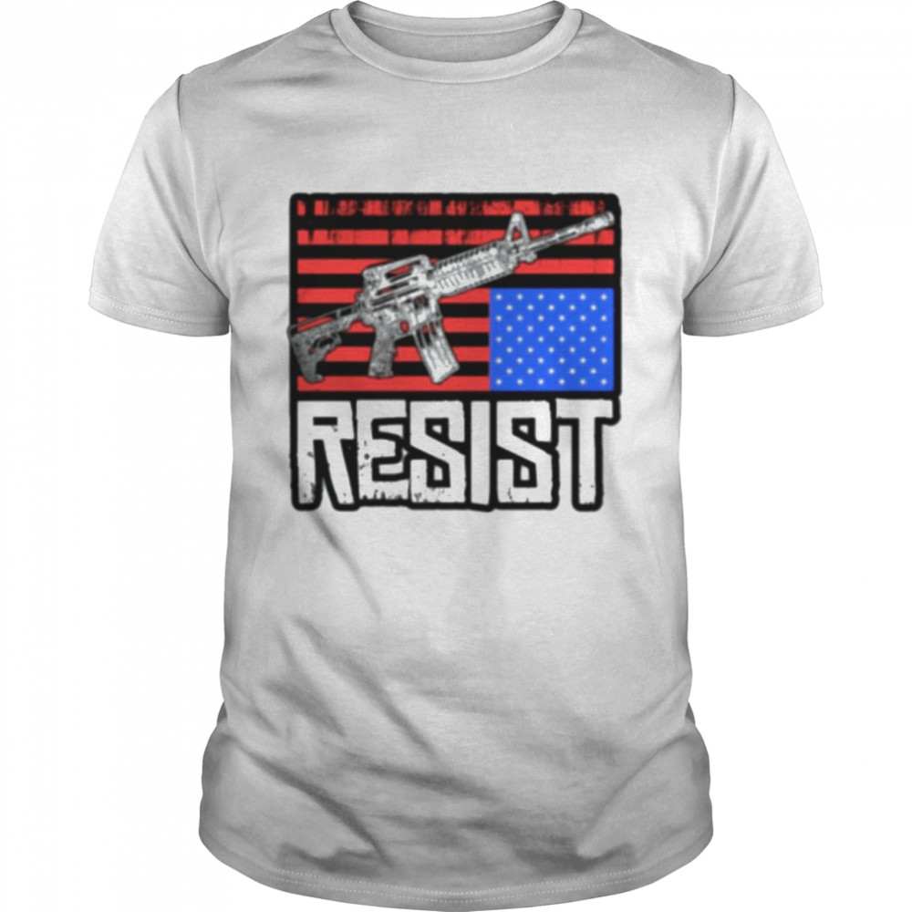 Gun Resist American Flag Shirt