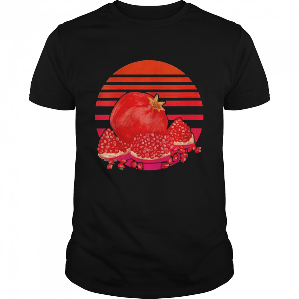 Pomegranate Fruit Vintage Retro Food Shirt