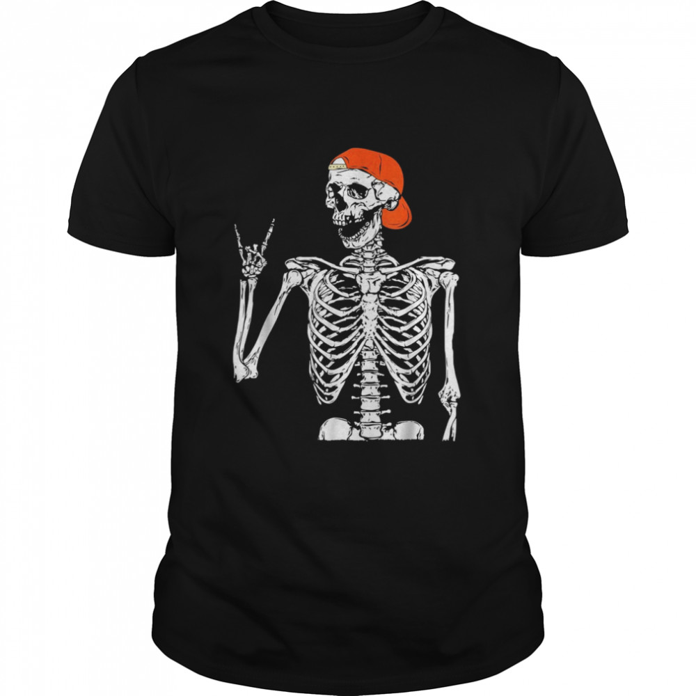 Rocker Skeleton Hand Costume Halloween Shirt