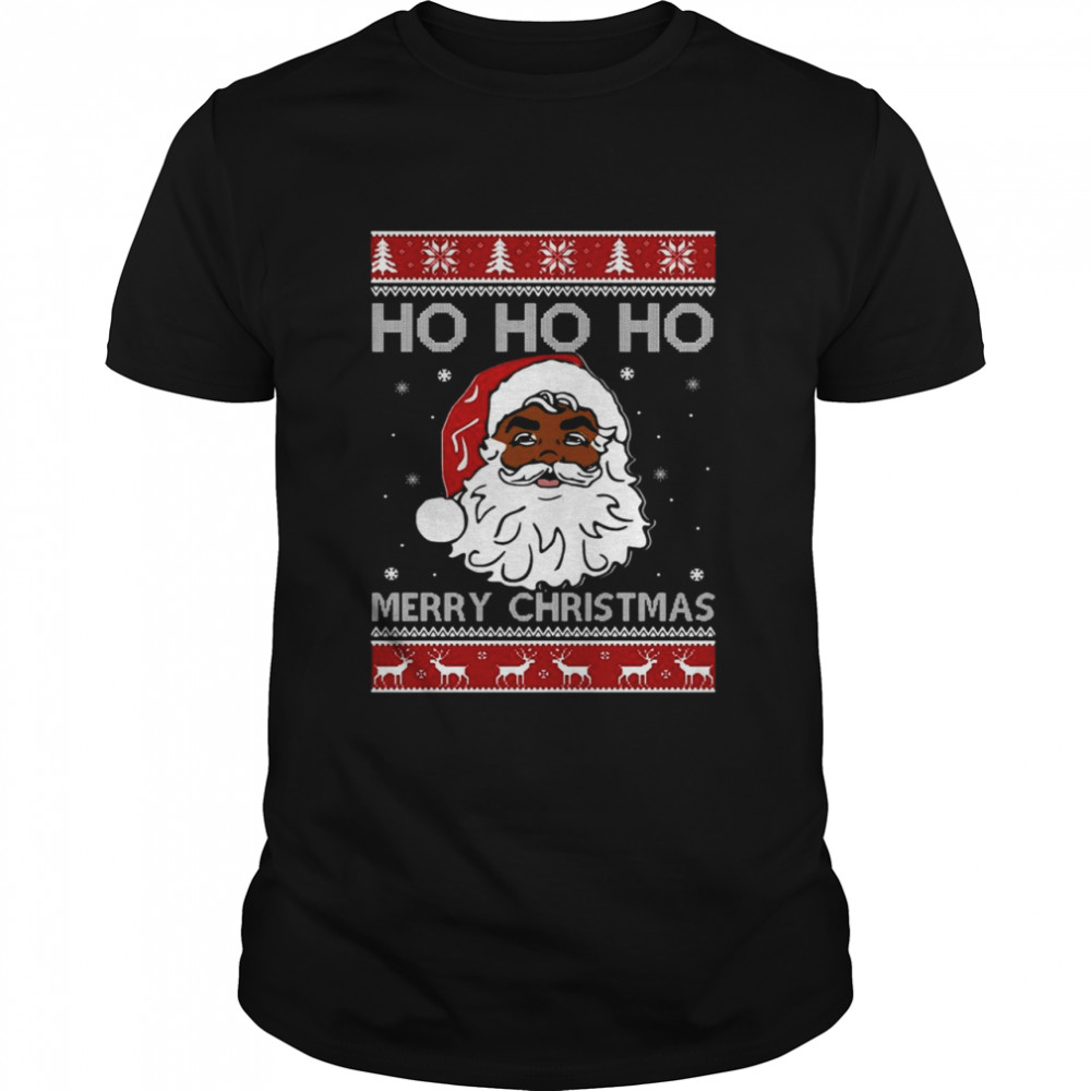 Santa Claus Ho Ho Ho Merry Christmas Ugly Shirt