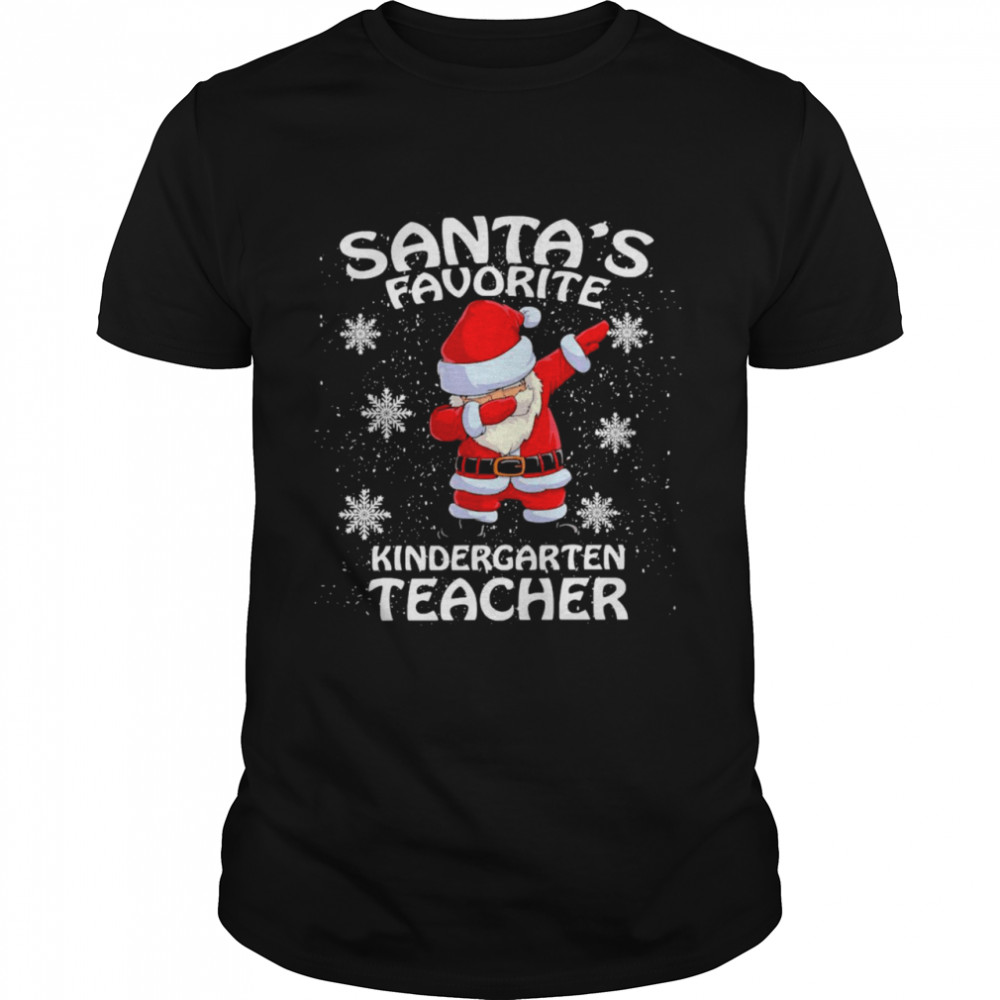 Santa’s Favorite Kindergarten Teacher Christmas Sweater T-shirt