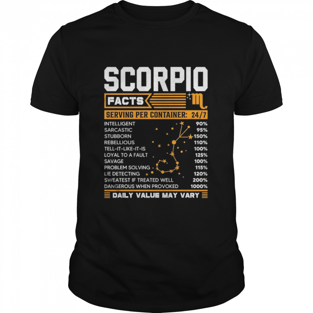 Scorpio Facts t-shirt