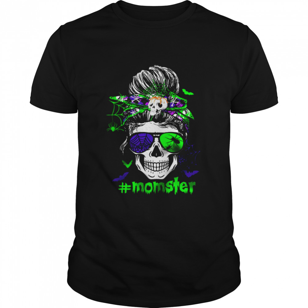 Skull Girl Momster Happy Halloween Shirt