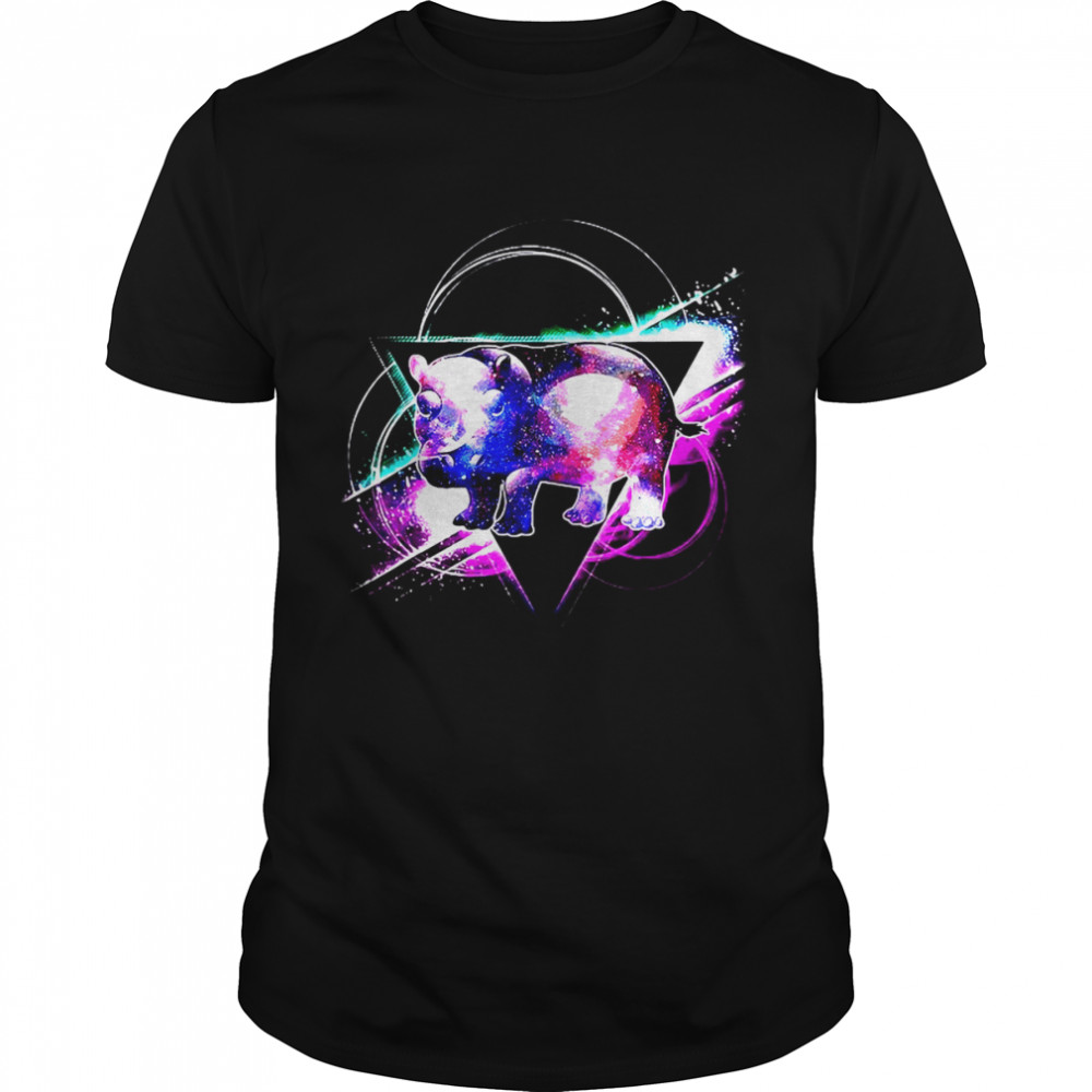 Aesthetic Galaxy Hippo Hippopotamus T-shirt