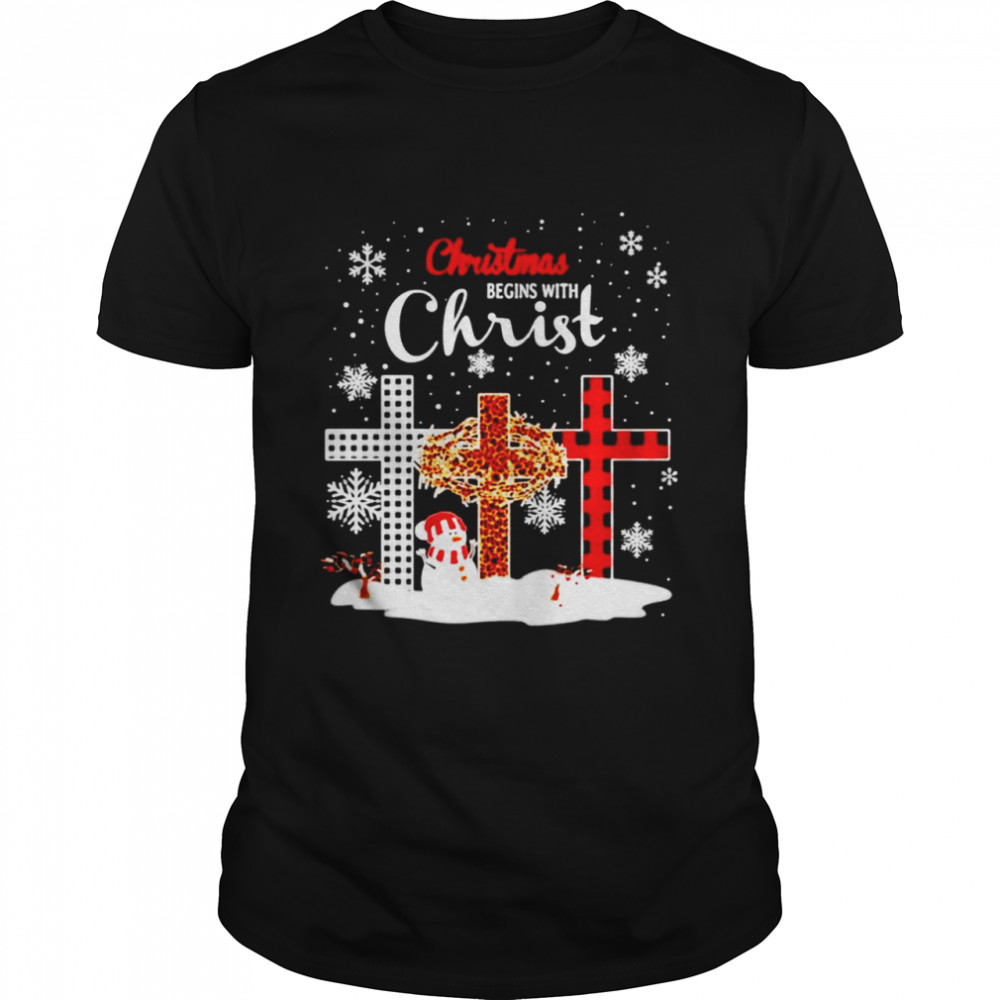 Christmas begins with christ Christmas shirt