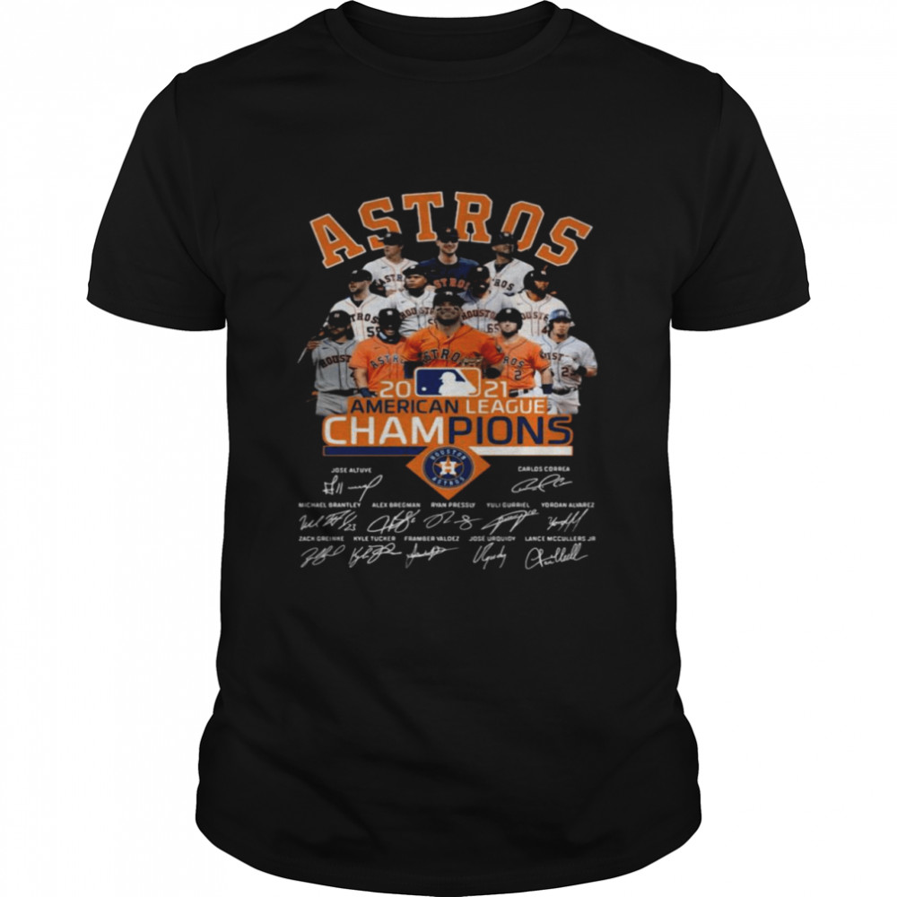 Houston Astros 2021 American League Champions signatures shirt