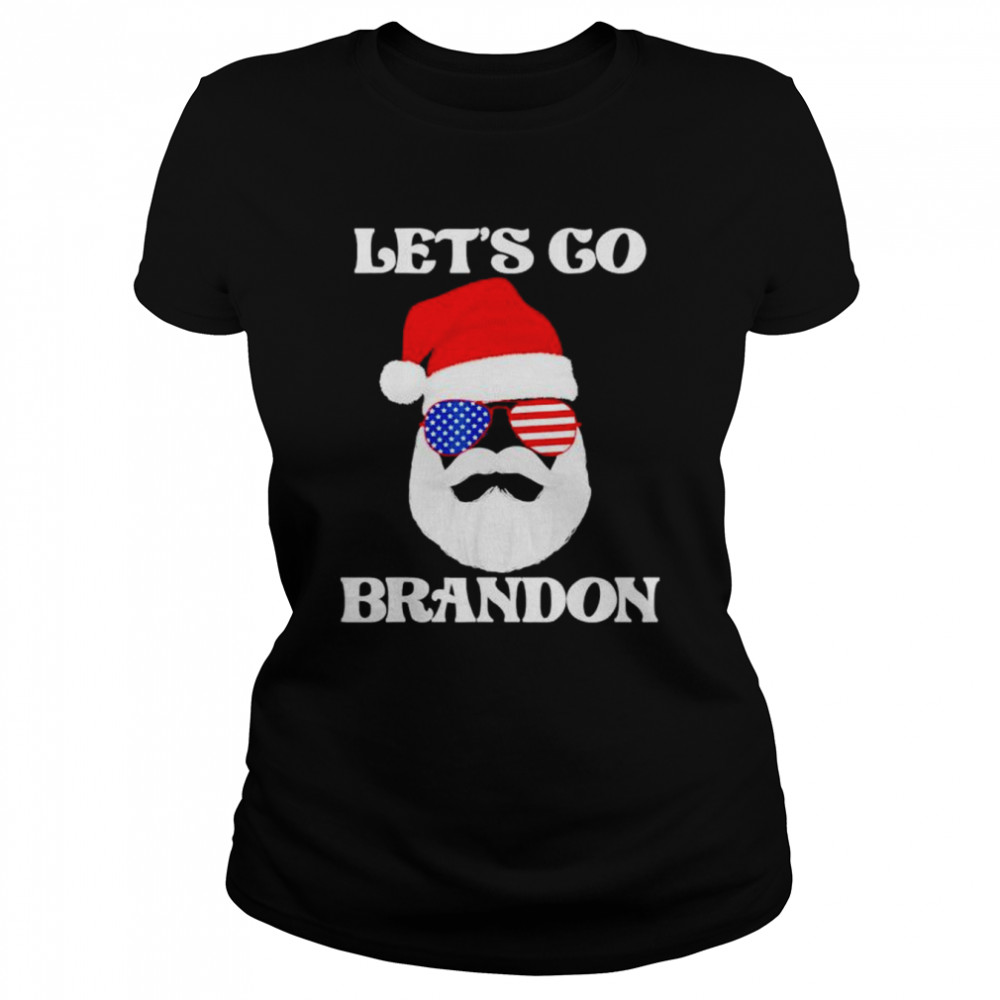 Lets Go Brandon Satan Claus Christmas shirt Classic Women's T-shirt