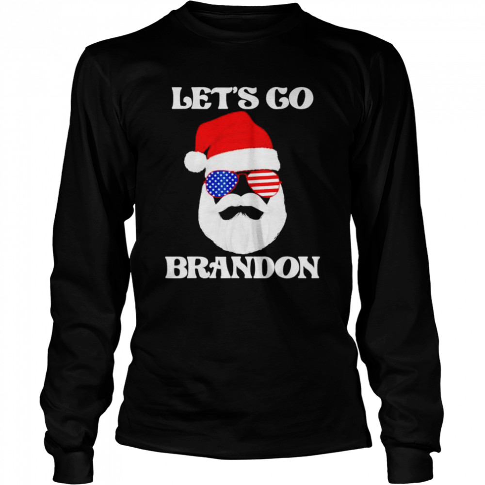 Lets Go Brandon Satan Claus Christmas shirt Long Sleeved T-shirt