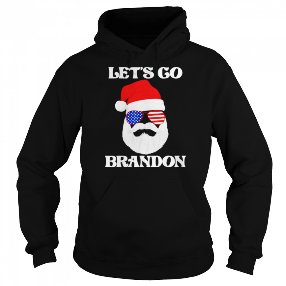 Lets Go Brandon Satan Claus Christmas shirt Unisex Hoodie