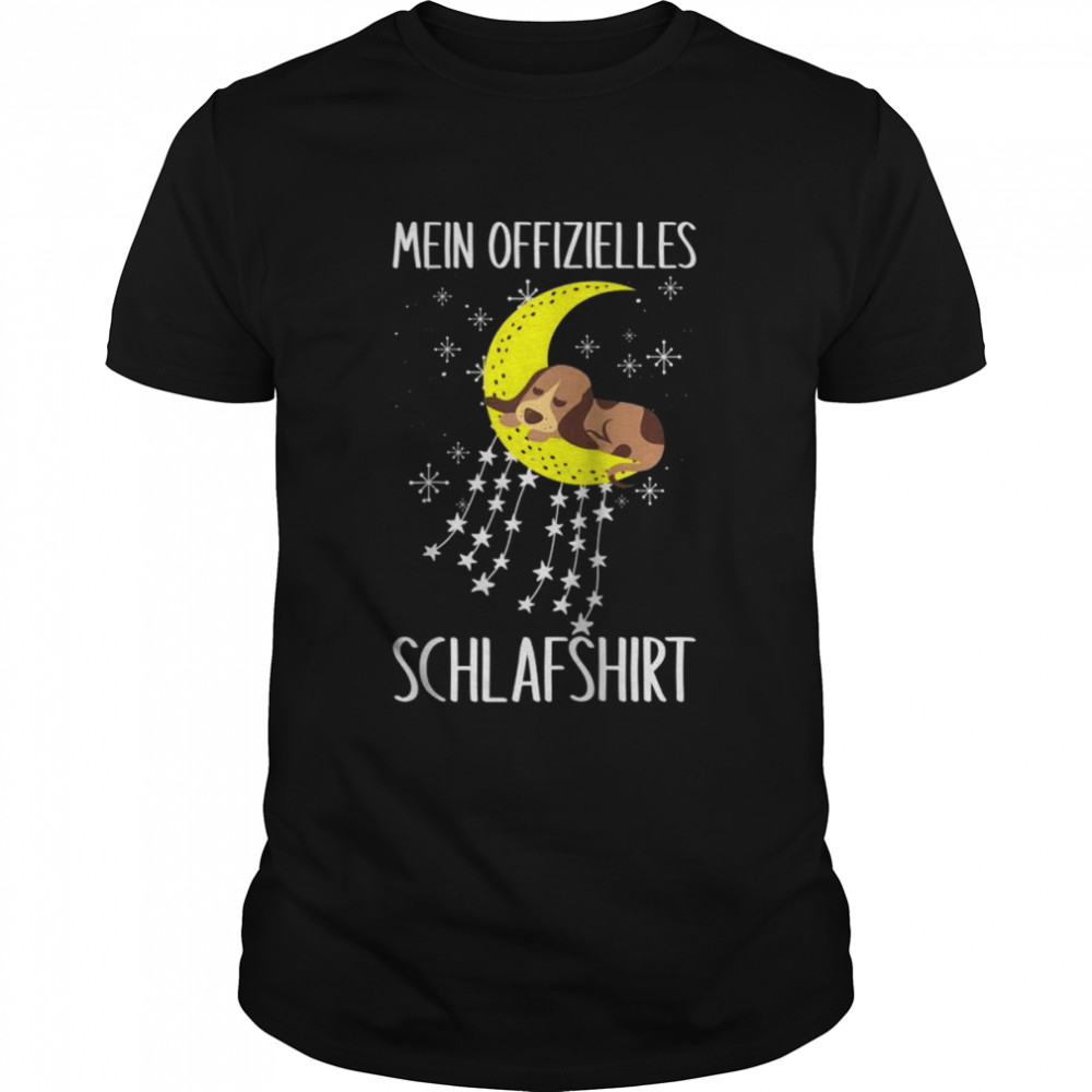 Mein Offizielles Schlafshirt mit Hund Für Hundeliebhaber Raglan Shirt