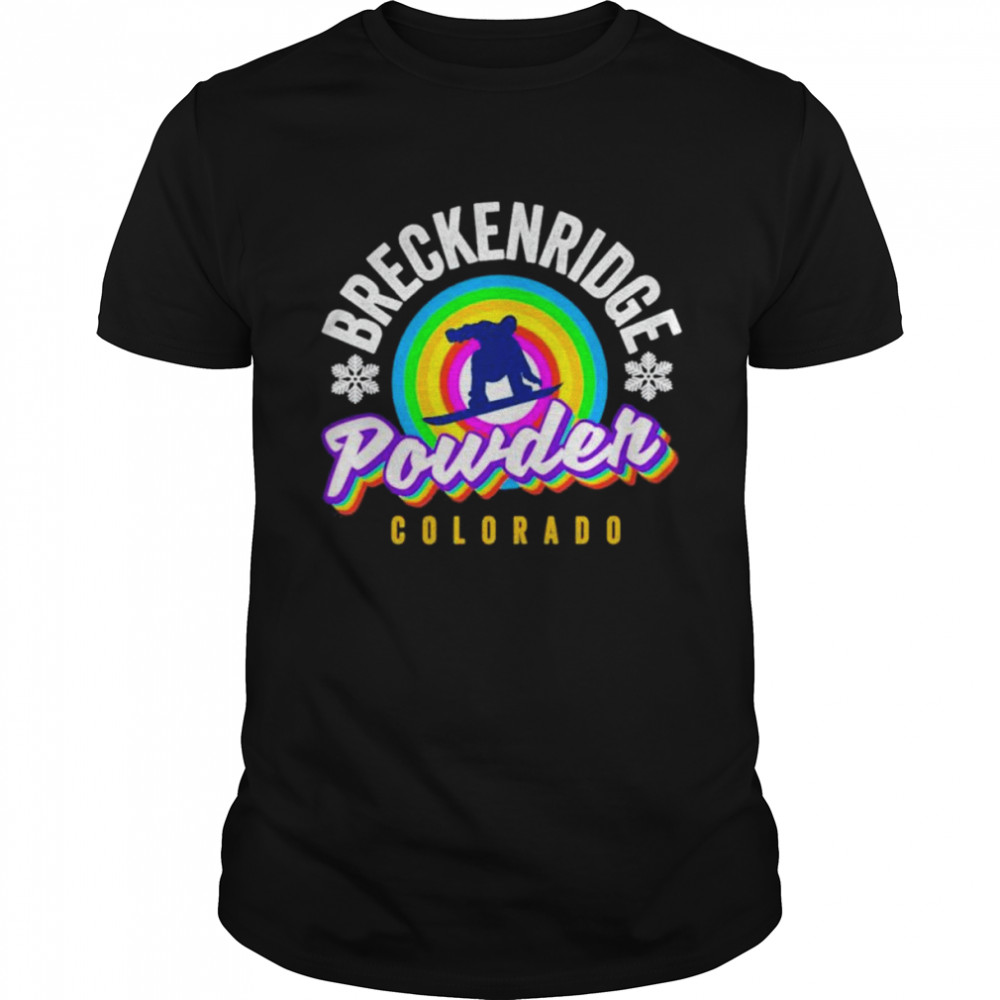 Snowboard breckenridge colorado rad breck co snowboarder shirt