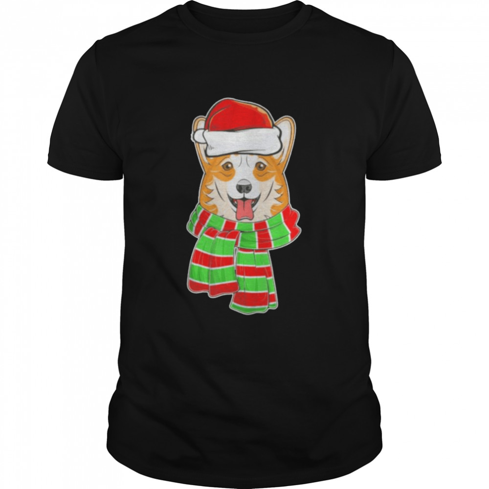 Corgi Pajama Santa Hat Christmas Sweatshirt