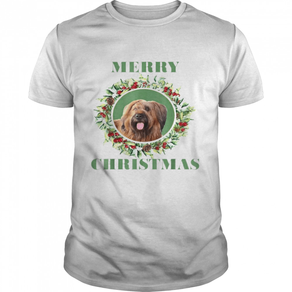 Merry Christmas Briard T-shirt