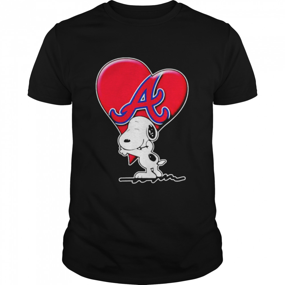 Snoopy Heart Atlanta Braves logo 2021 shirt