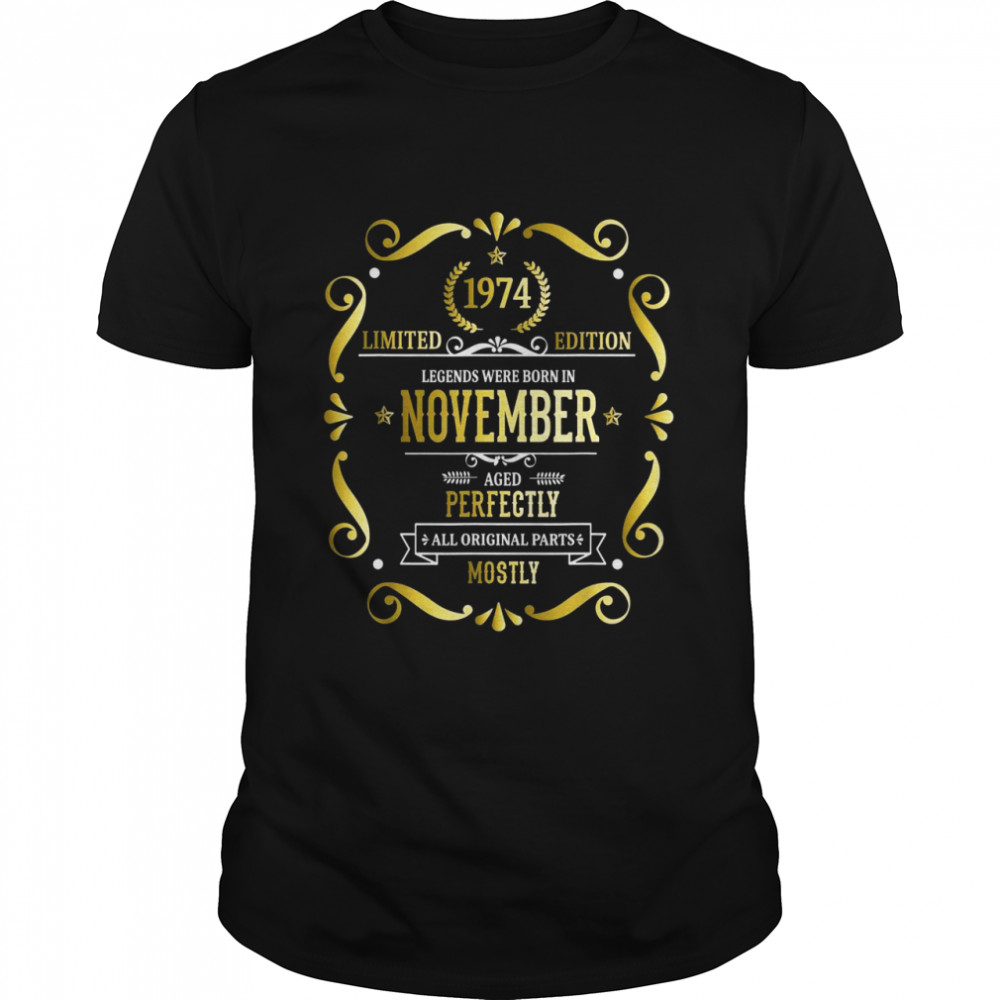 47th Birthday Legend November Vintage 47 Years old Shirt