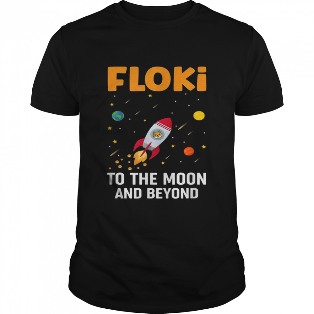 Bitcoin crypto hodl Christmas Floki to the moon and beyond Shirt