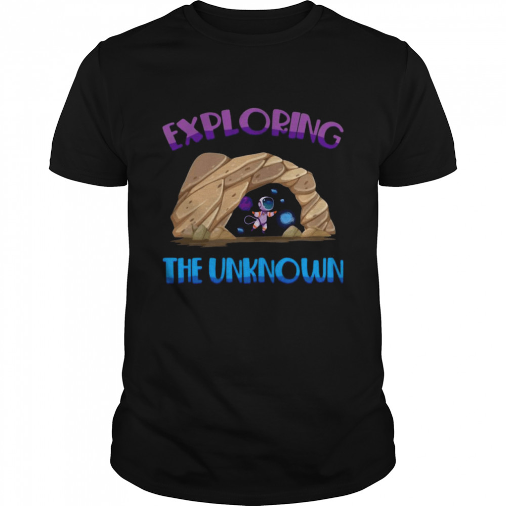 Caving Exploring The Unknown Spelunking Astronaut T-shirt