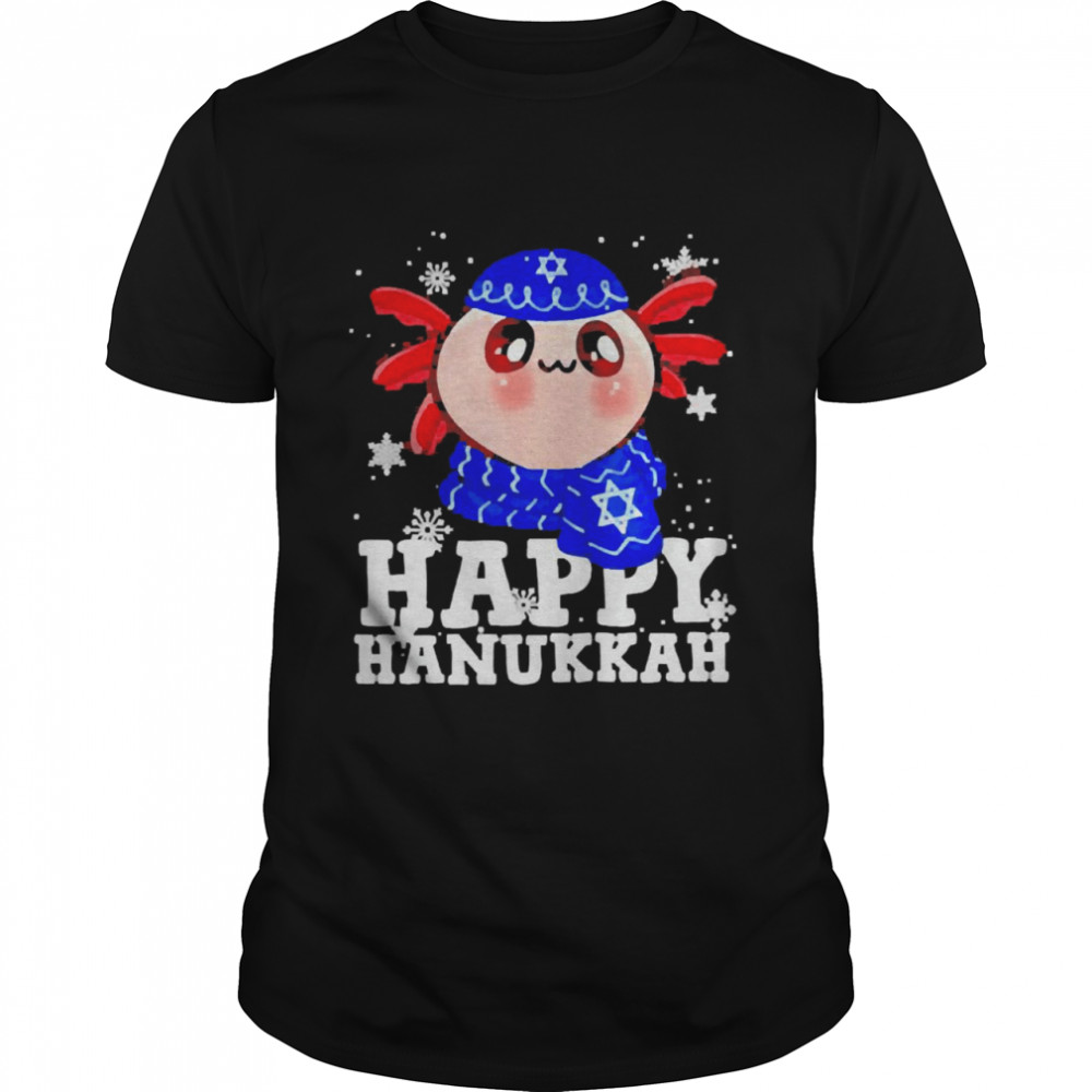 Happy Hanukkah Axolotl Kawaii Sweater T-shirt