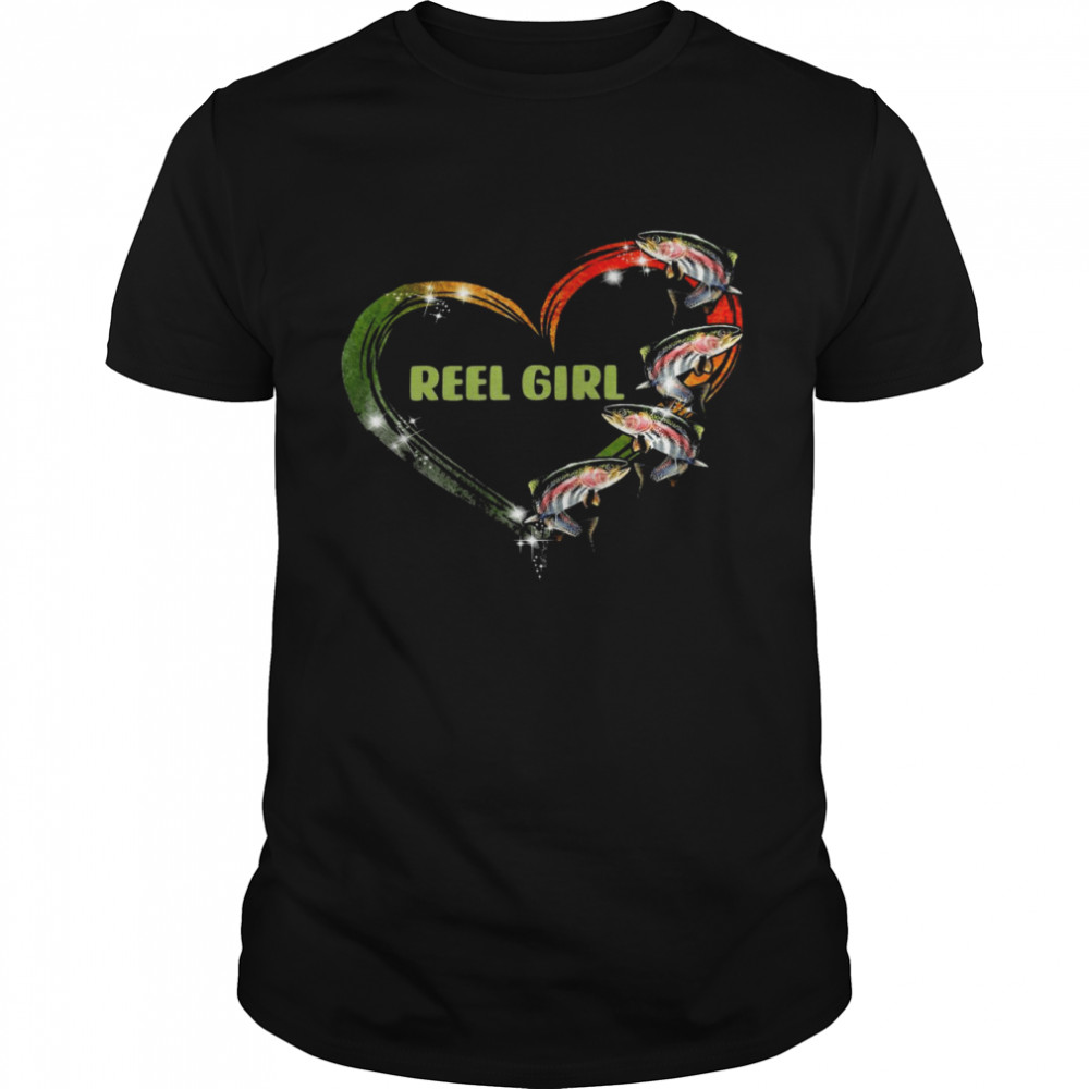 Reel girl heart fishs shirt