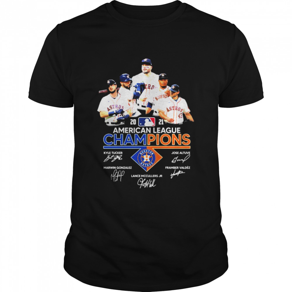 2021 American League Champions Houston Astros Kyle Tucker Jose Altuve Signatures Shirt