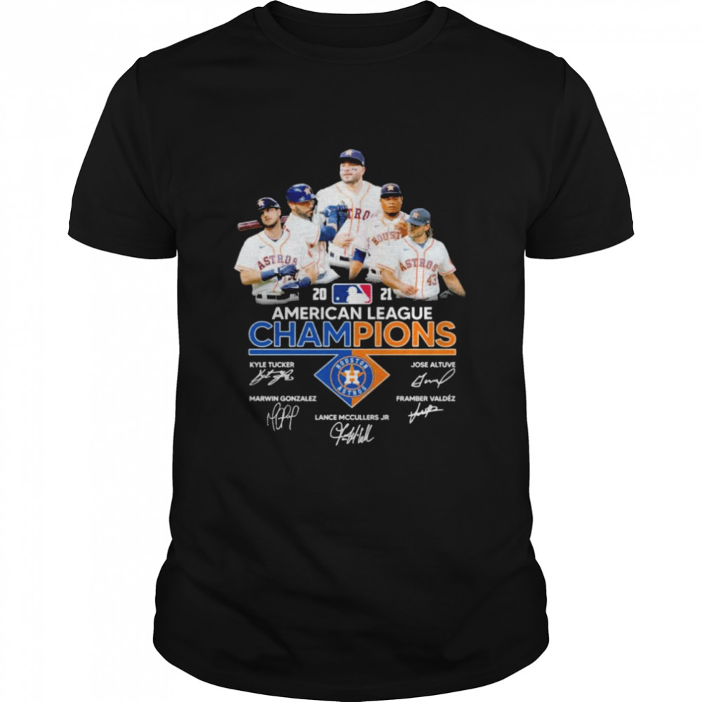 Houston Astros 2021 American League Champions Signatures Shirt