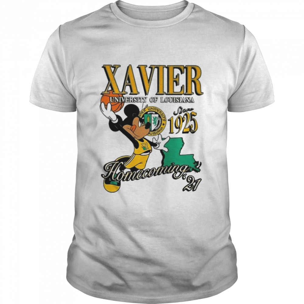 Mickey Mouse Xavier University Of Louisiana Since 1925 Homecoming 2021 Shirt