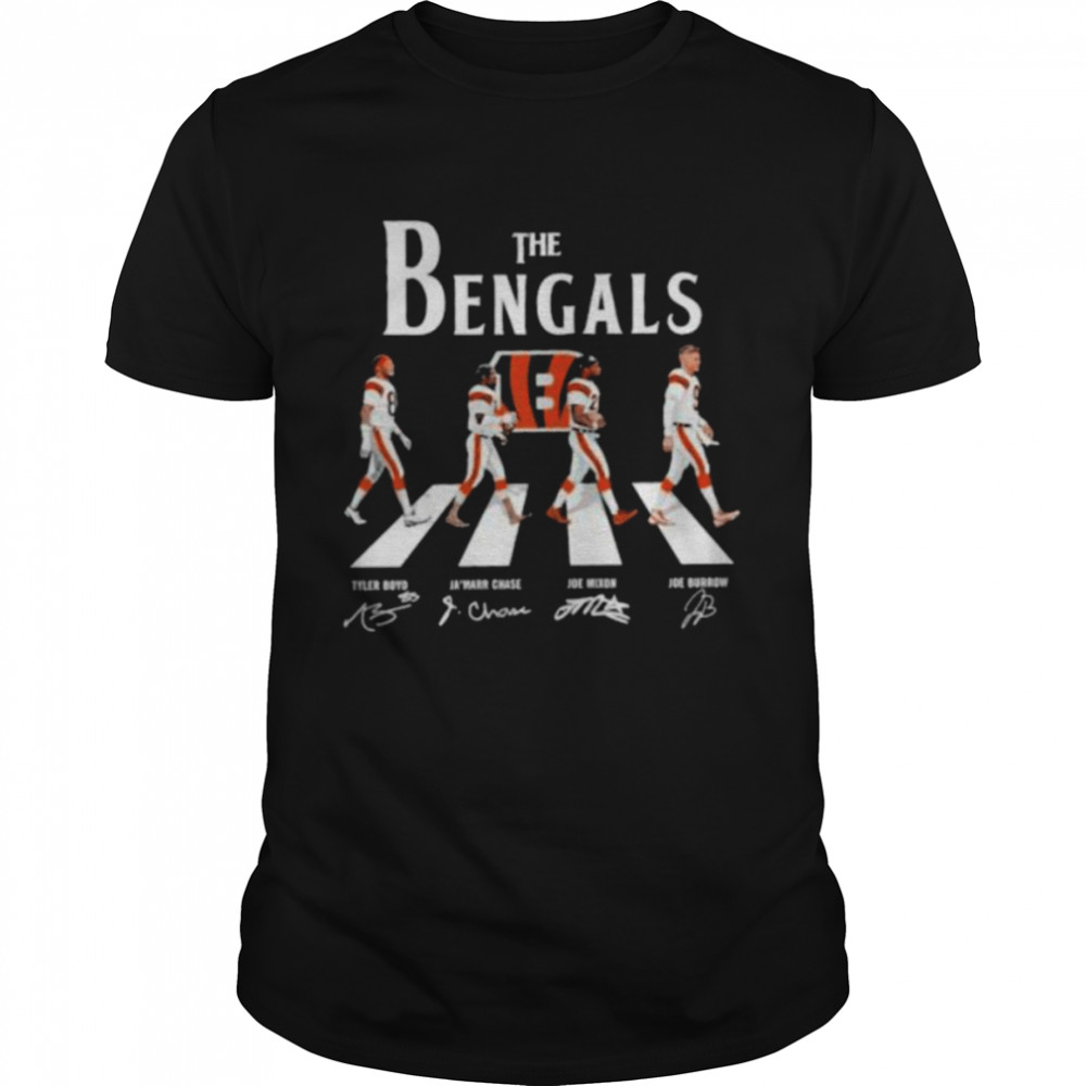 The Bengals Abbey Road 2021 signatures shirt