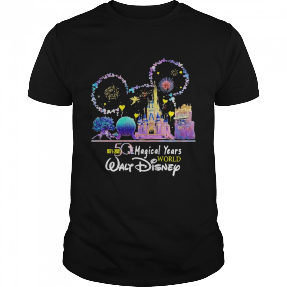 Walt Disney World 50 Magical years 1971 2021 Merry Christmas tshirt