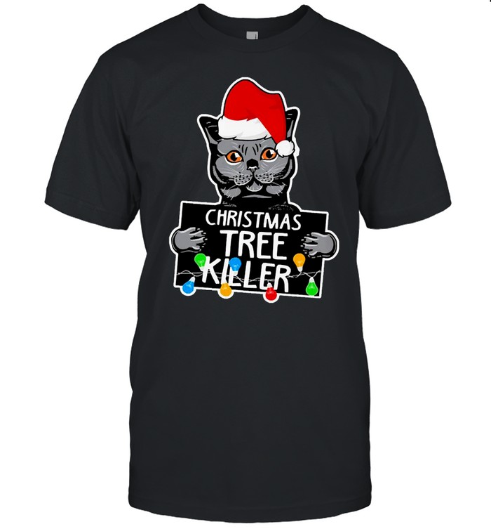 Kitty Cat Christmas Tree Killer Sweater Shirt