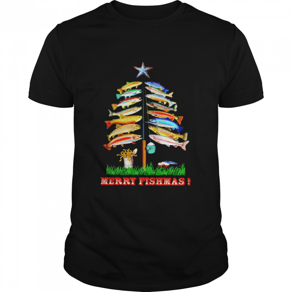 Merry Fishmas Tree Chrismas shirt